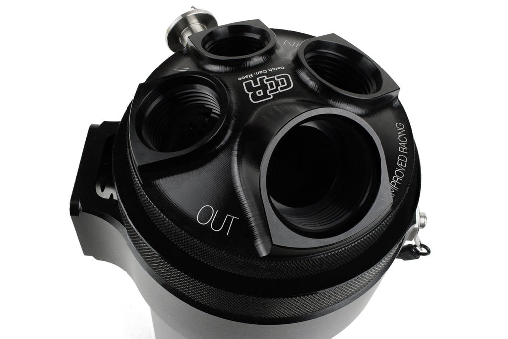 Improved Racing CCRZ Competition Recirculated High-Flow Oil Catch Can, 1 Liter (1 Qt)
