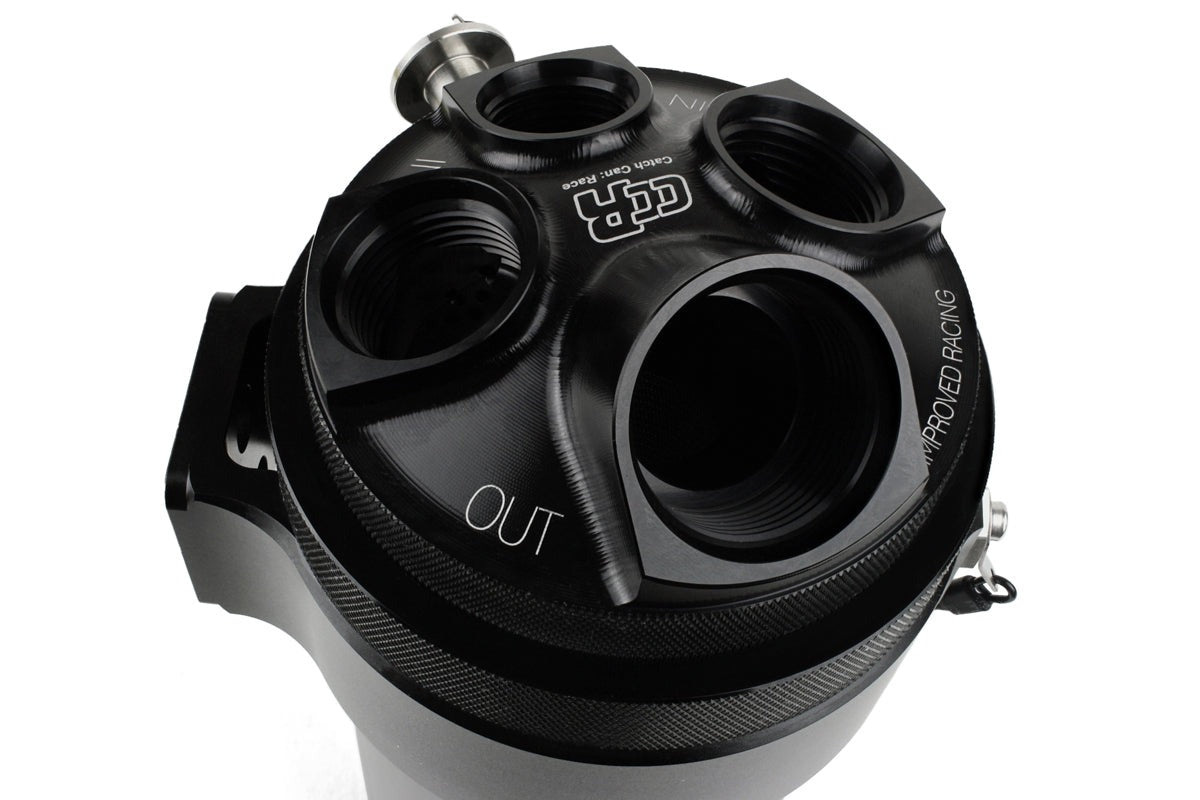 Improved Racing CCRZ Competition Recirculated High-Flow Oil Catch Can, 1 Liter (1 Qt)