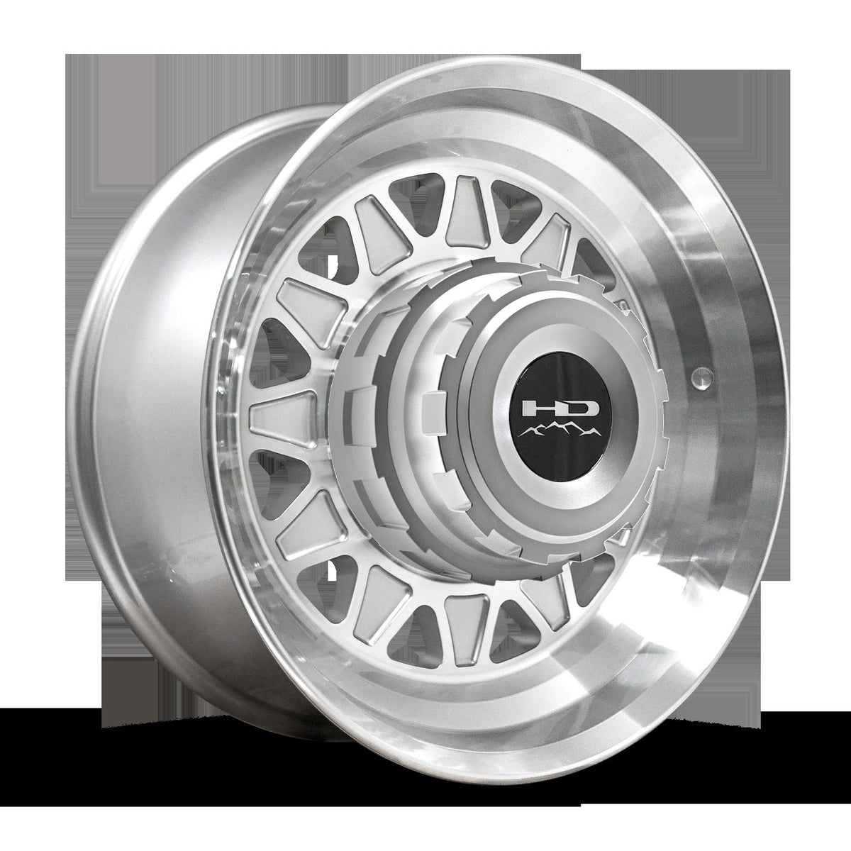 HD Trailer HDT Forged 17.5x6.75 +0 8x165mm 121.2mm Gloss Silver/Machined Face - Hub Centric - CAP NOT INCLUDED