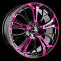 HD Wheels Spinout 17x7 +40 4x100/4x114.3mm 73.1mm Gloss Pink&BK/Machined Face