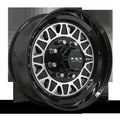 HD Trailer HDT Forged 17.5x6.75 +0 8x165mm 128.6mm Gloss Black/Machined Face - Lug Centric