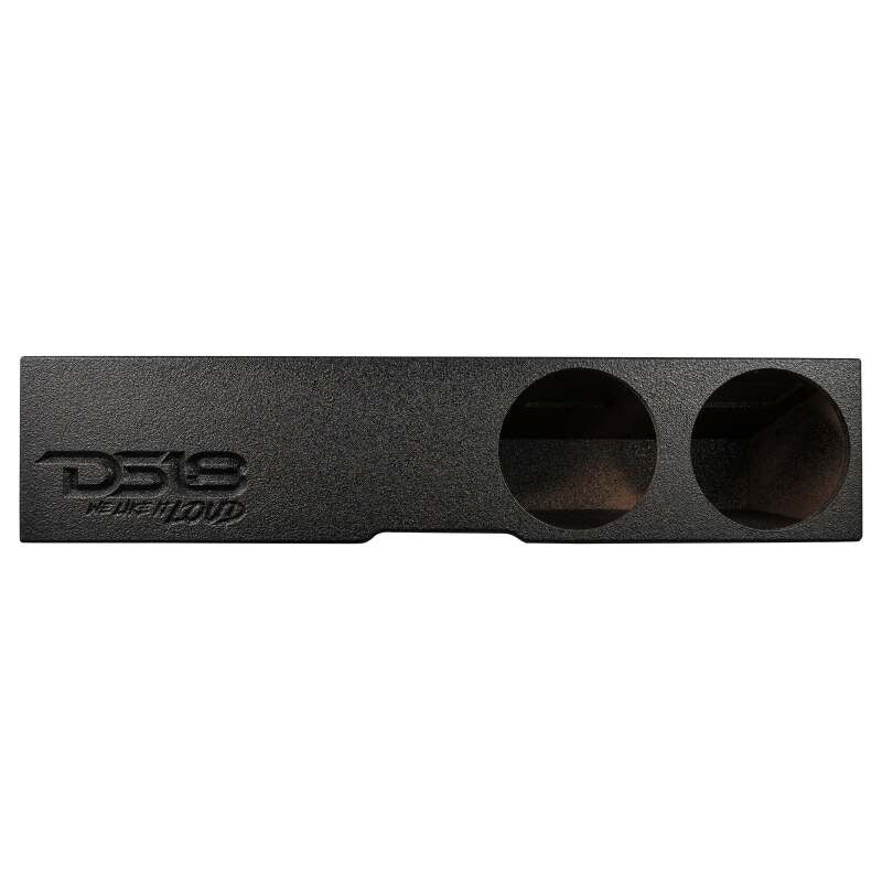 DS18 2x 10in Forward Firing Underseat Ported Box Subwoofer Enclosure- Black Spray Liner Paint Finish