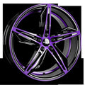 HD Wheels Fly Cutter 18x8 +35 5x114.3mm 73.1mm Gloss Purple&BK/Machined Face