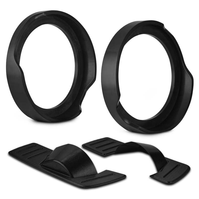 DS18 14-23 Harley-Davidson Saddle Bag Mid Bass Adapter Ring Top Cover to Seal Bags 1x10in ABS Black