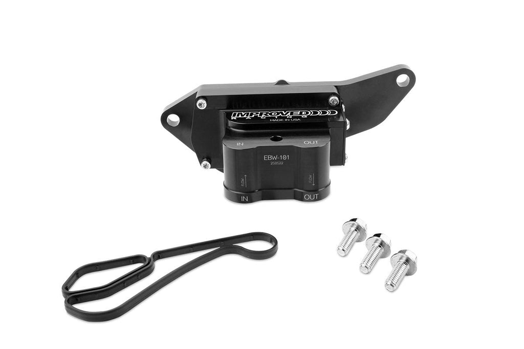 Improved Racing Oil Cooler Adapter for BMW Engines, Bottom-Mount Lines, 180°F Thermostat