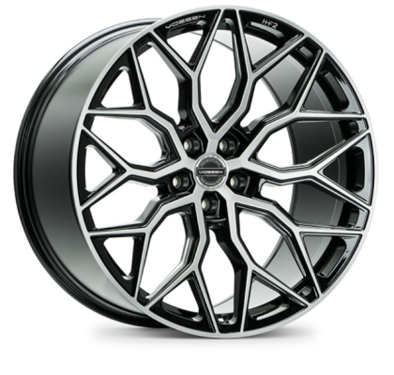 Vossen HF-2 22x11 - 5x130 - ET50 - Deep Face - 71.6 -- Brushed Gloss Black Wheel