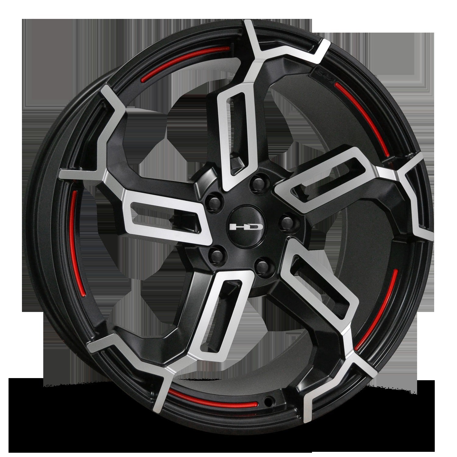 HD Wheels Switch 20x8.5 +35 5x120mm 74.1mm Satin Black/Red Line