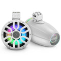 DS18 8in NXL-iQ Marine Tower Speaker with Digital LEDs Neodymium Magnet 1in Driver 350W 4Ohm White