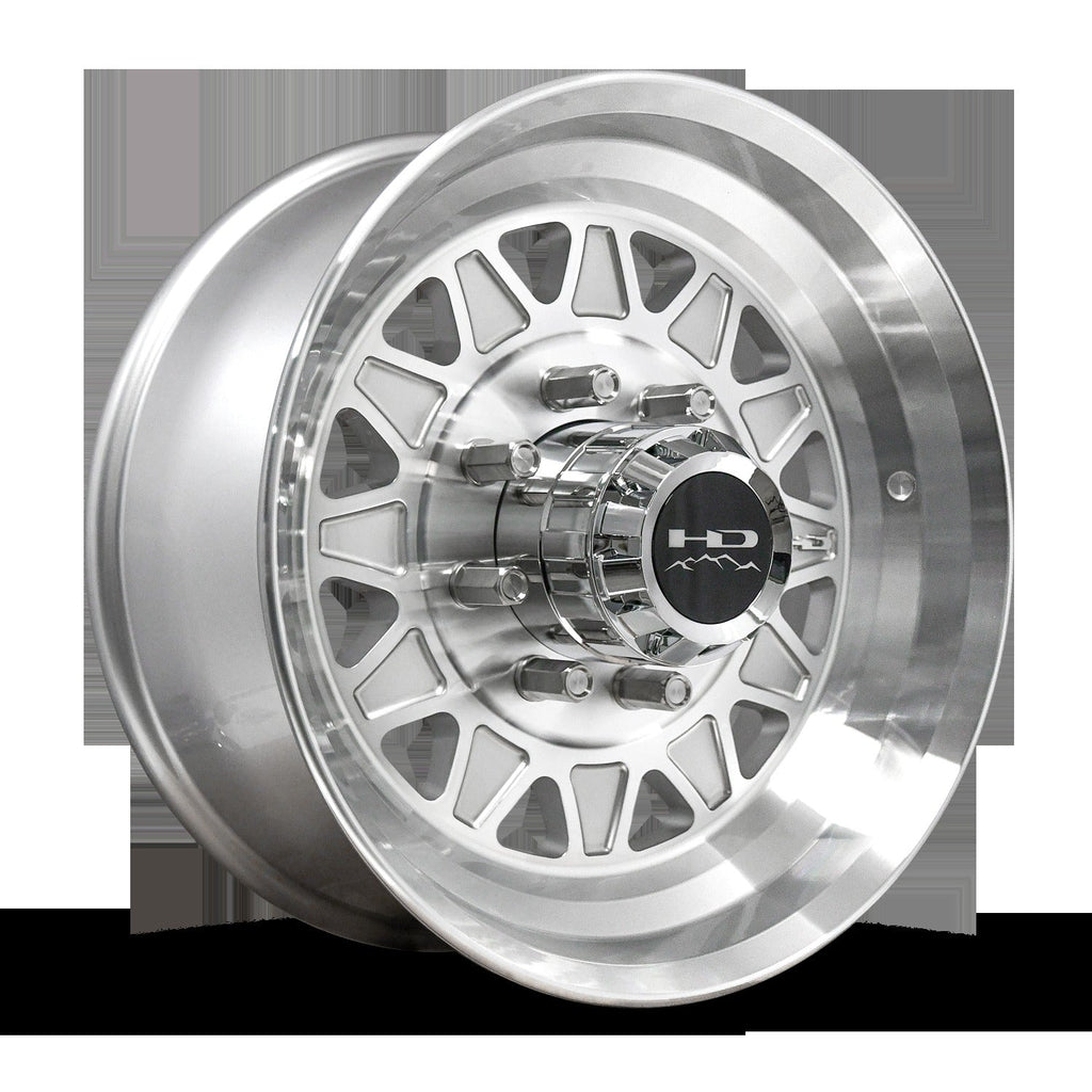 HD Trailer HDT Forged 17.5x6.75 +0 8x165mm 128.6mm Gloss Silver/Machined Face - Lug Centric