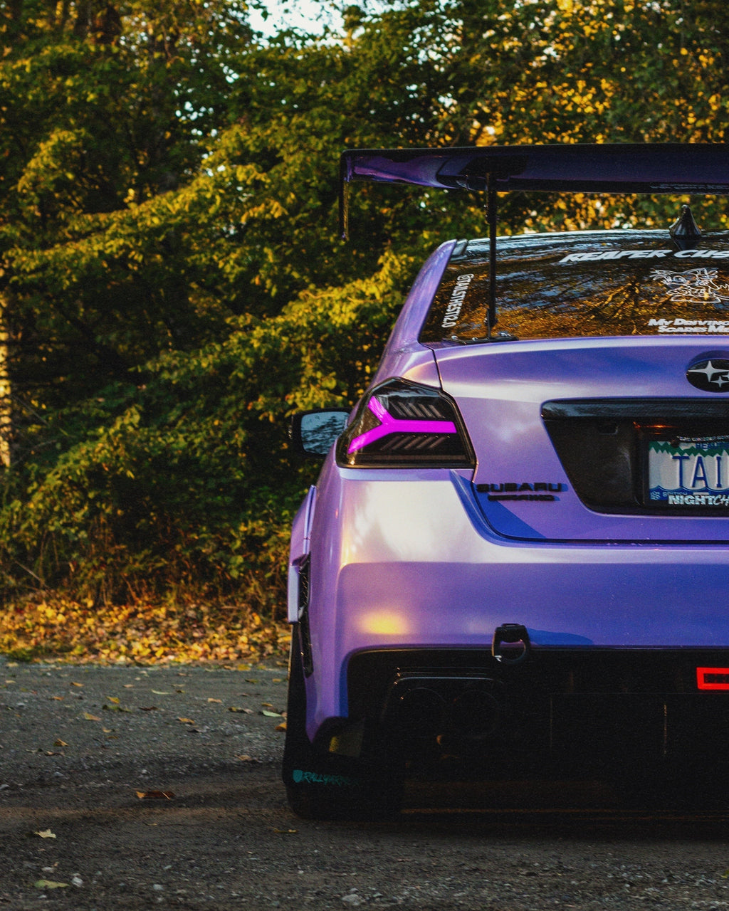 OLM Y-Spec LED Taillights (Smoke Lens White Optic w/RGB) - 2015-2021 WRX / STI
