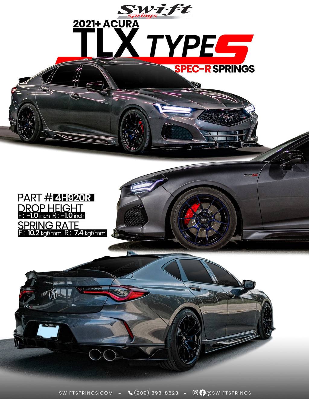 Swift Springs Sport Lowering Springs Spec-R Acura TLX Type S 21+