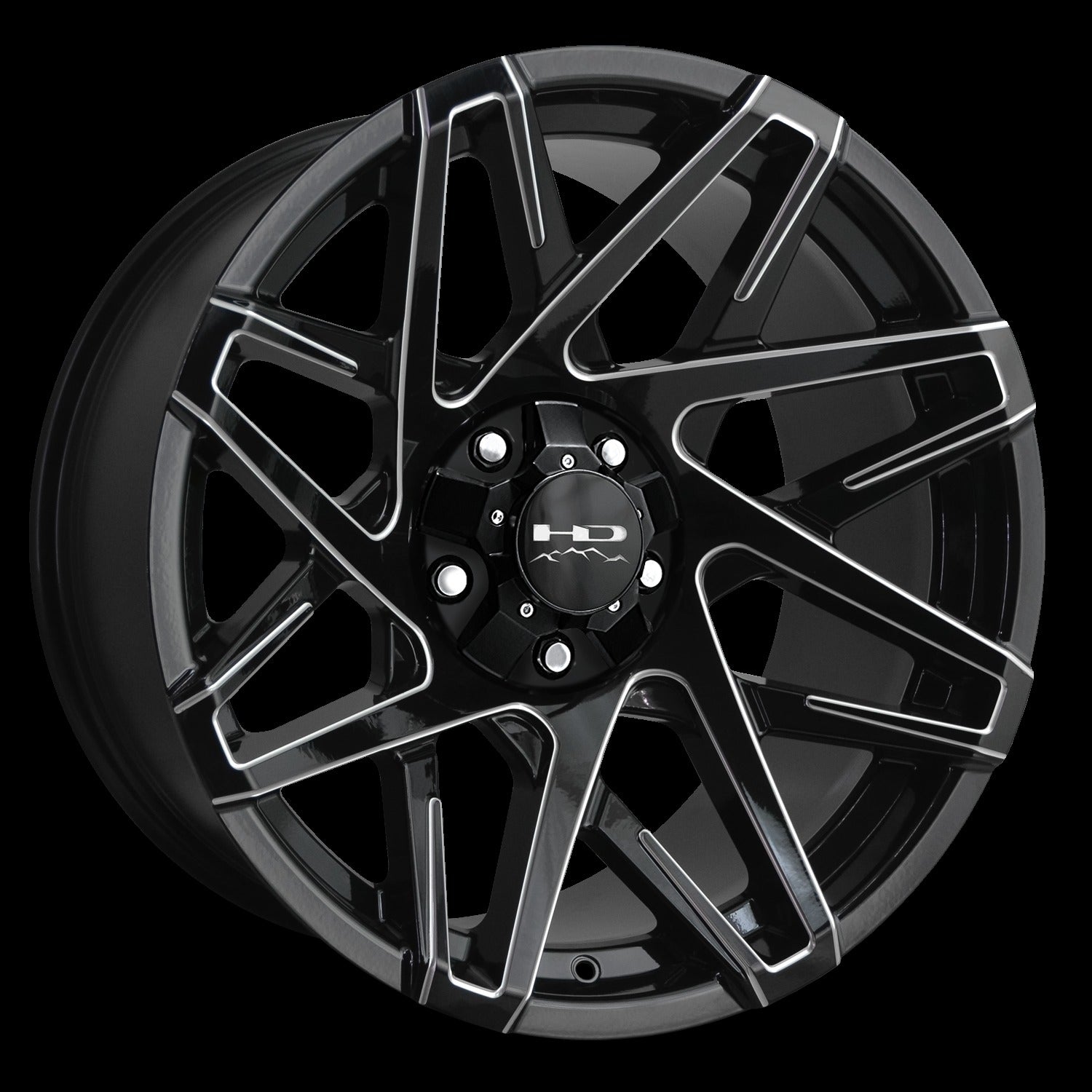 HD Offroad Canyon 20x9 +0 5x139.7/5x150mm 110.1mm Gloss Black/Milled Edge
