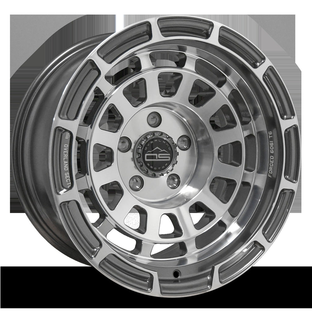 Overland Sector Badlander Forged 17x9 -18 5x127mm 71.5mm Gloss Gun Metal Machined Face