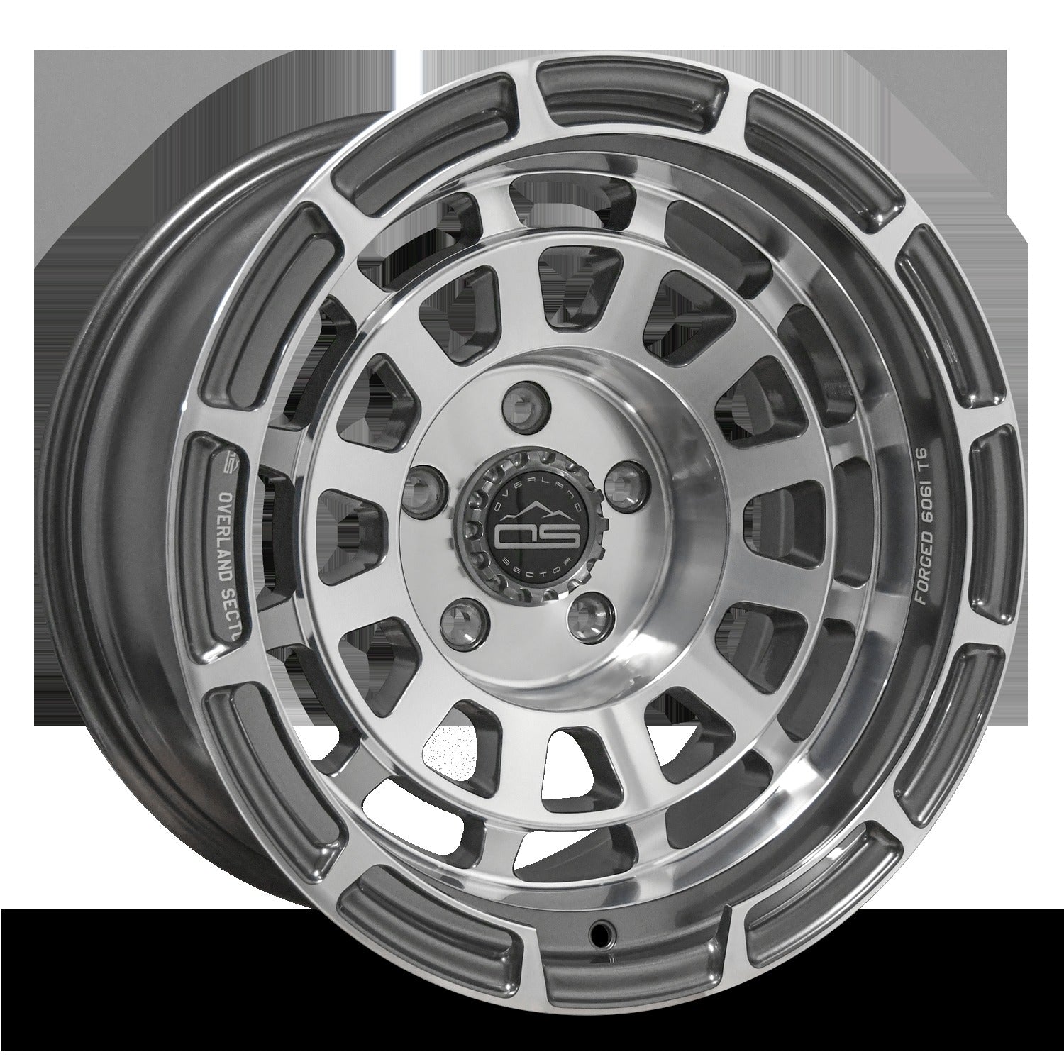 Overland Sector Badlander Forged 17x9 -18 5x127mm 71.5mm Gloss Gun Metal Machined Face
