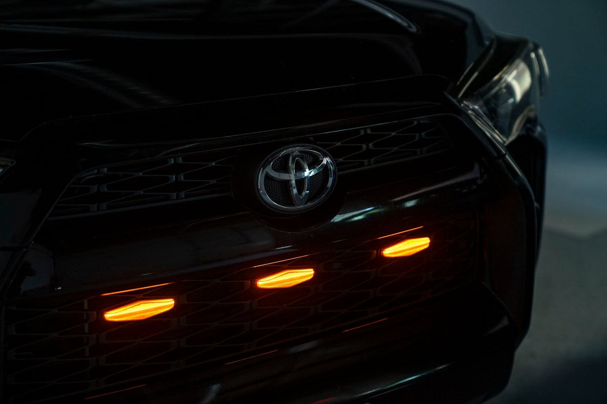 OLM Grille Lights (Clear Lens / Amber LED) - 14-19 Toyota 4Runner