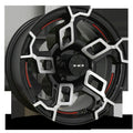 HD Golf Switch 14x7 -14 4x101.6mm 68.2mm Gloss Black/Mach Face&Redline