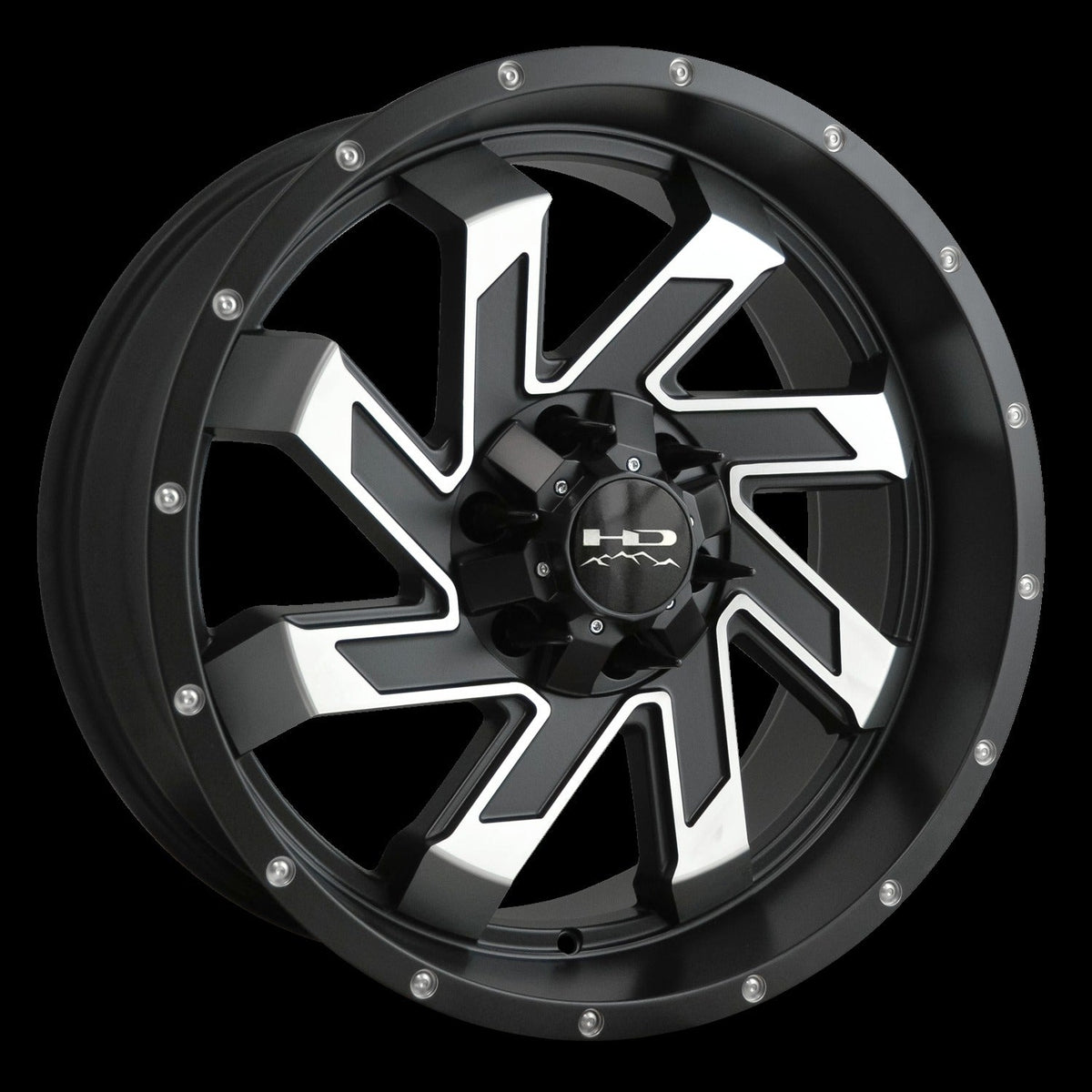 HD Offroad Saw 20x9 +0 6x135/6x139.7mm 106.2mm Satin Black/Machined Face