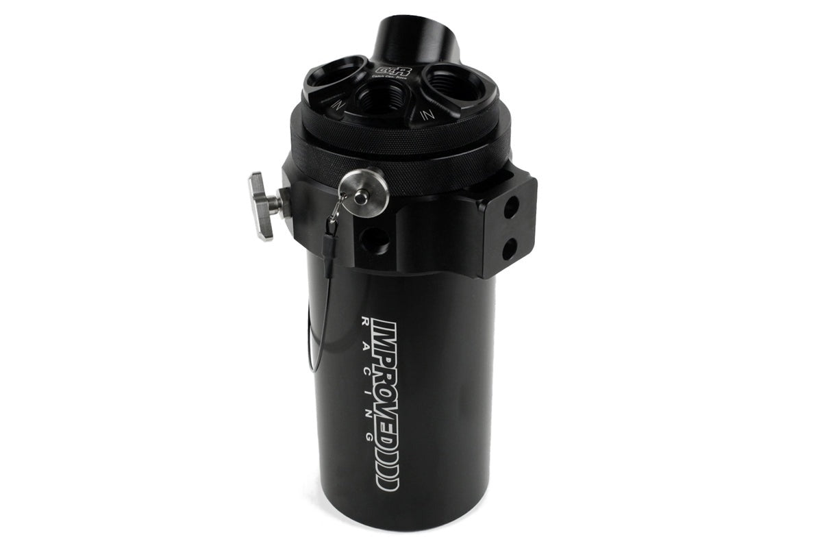 Improved Racing CCRZ Competition Recirculated High-Flow Oil Catch Can, 1 Liter (1 Qt)