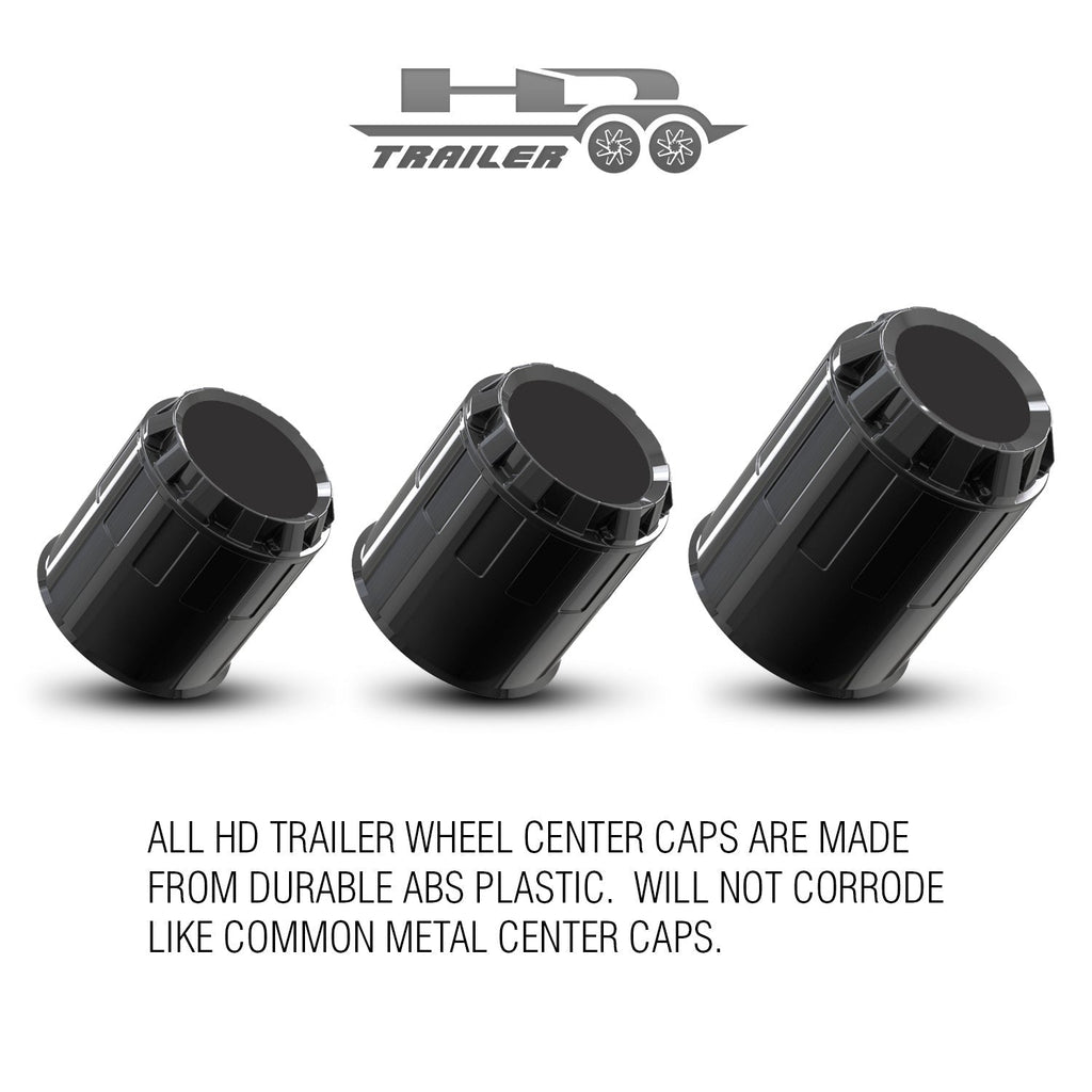 ( 6-LUG ) PUSH THROUGH HD TRAILER WHEEL CENTER CAPS