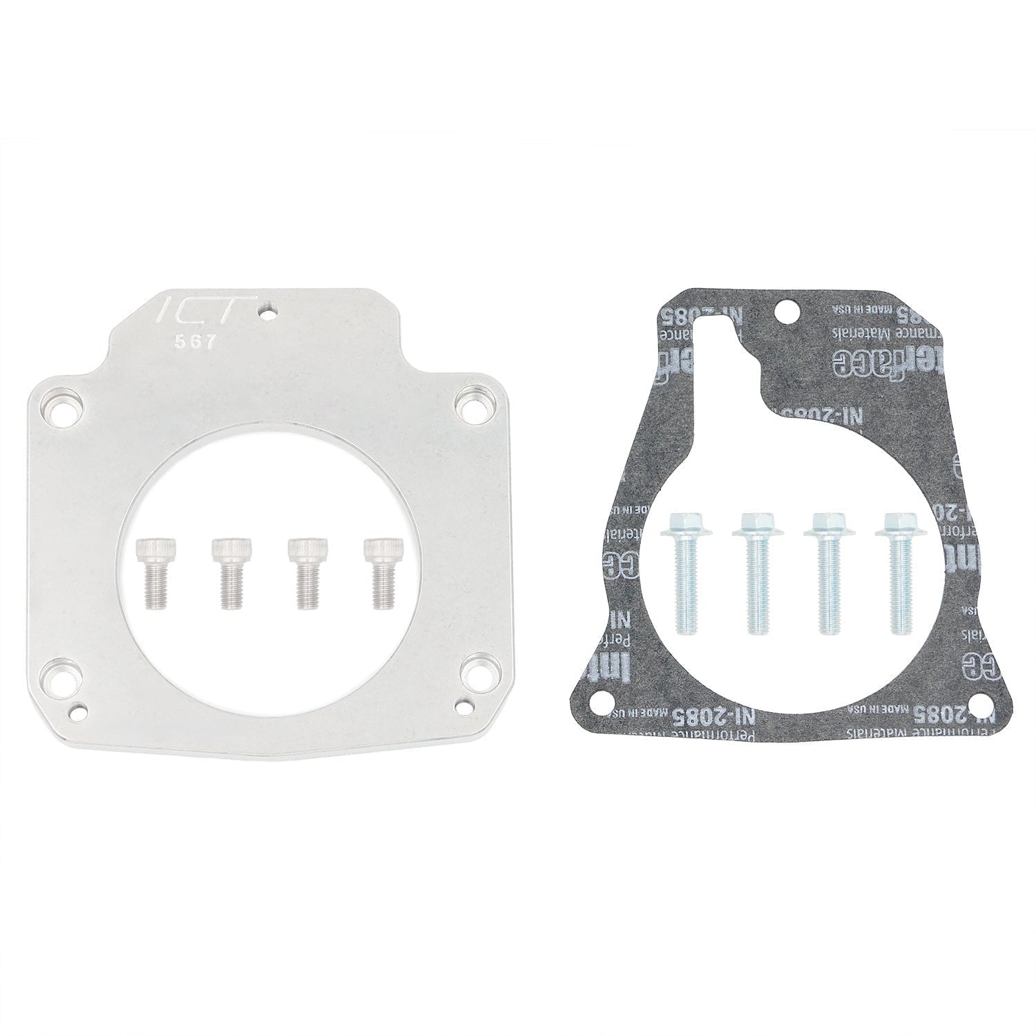 ICT BILLET LSA LS3 Throttle Body Spacer 1 inch Adapter LS Clearance 4 Bolt TB DBW