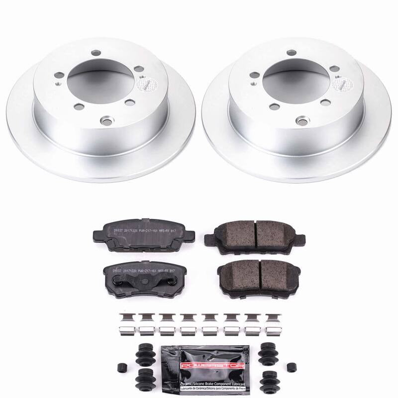 Power Stop 04-06 Mitsubishi Lancer Rear Z23 Coated Brake Kit