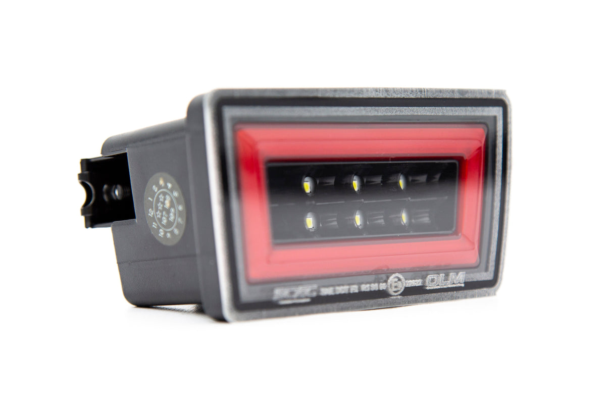 OLM NB+R F1 Rear Brake Light (Clear Lens, Gloss Black Base, Red Bar) - 2015-2021 WRX / STI