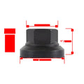 Perfectly Tight 29mm Hex Swivel Flat Seat Open Lug Nut 5/8-18 x 25mm - Black Oxide Steel - 1 Piece