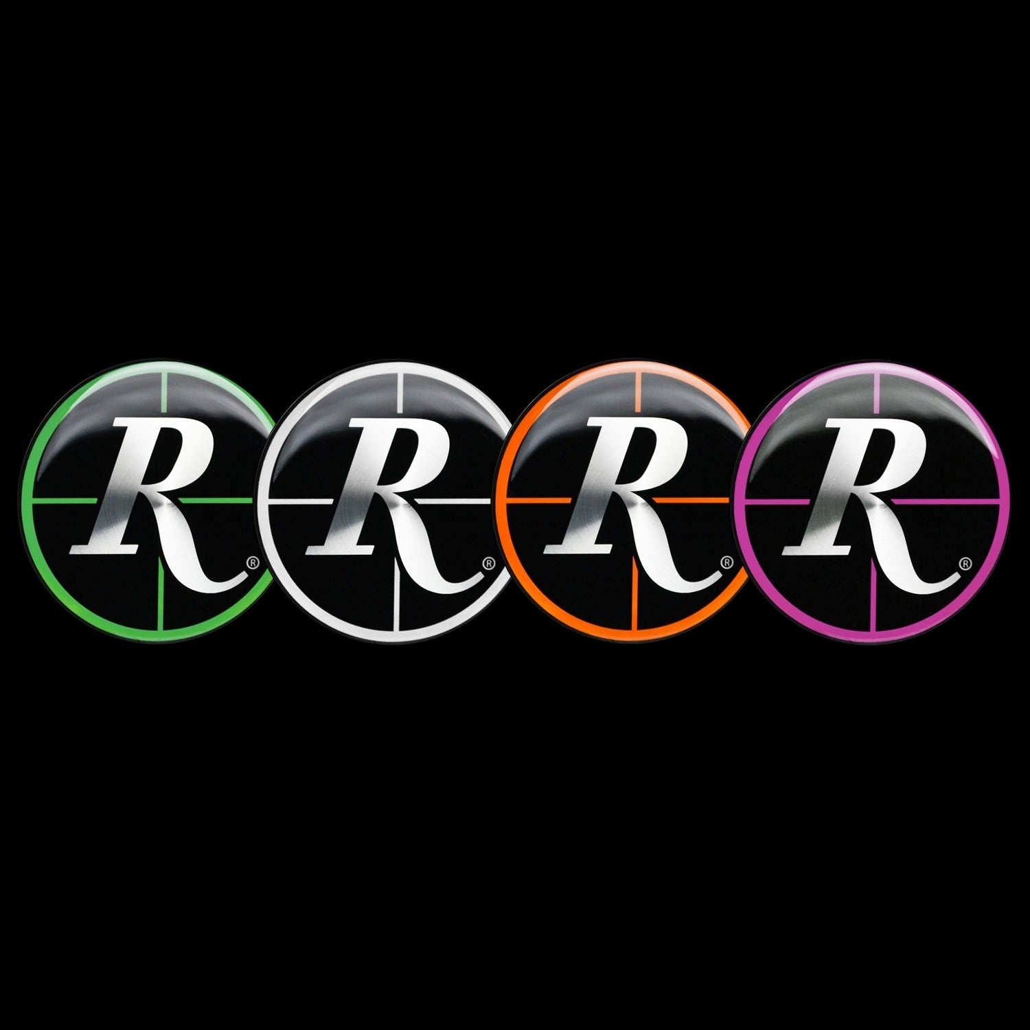 Remington Off-Road Wheels Replacement "CROSSHAIRS" Colored Logos
