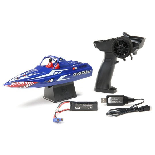 ProBoat Sprintjet 9" Self-Righting Jet Boat Brushed RTR, (Blue) (PRB08045T2)