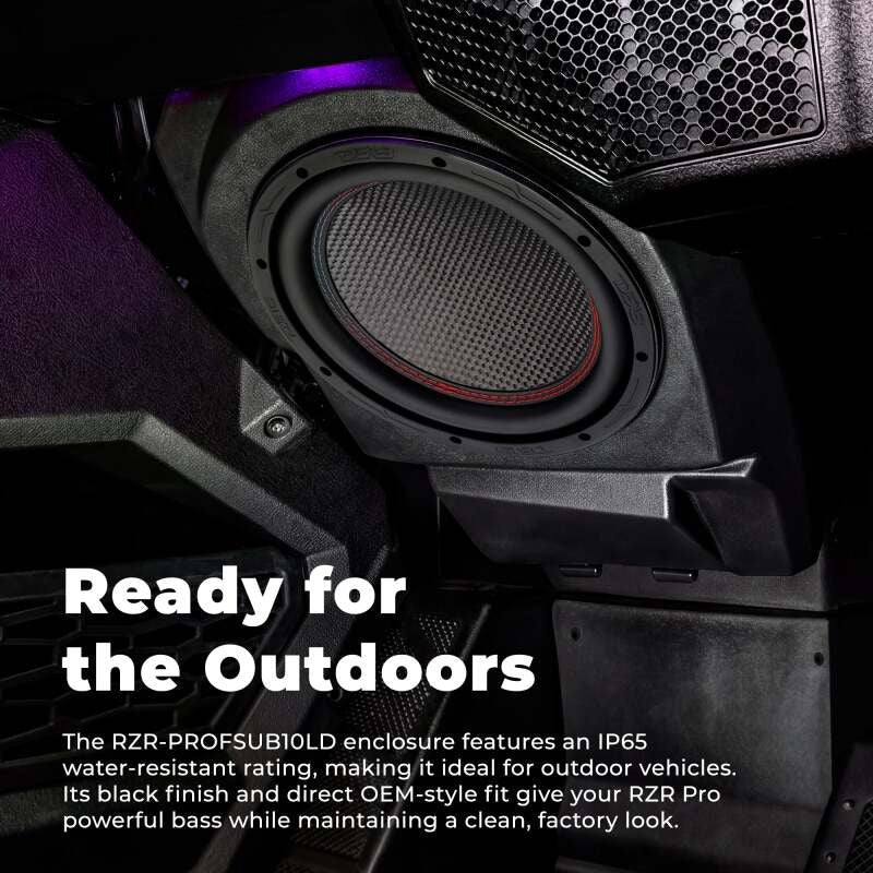 DS18 RZR Pro 20-24 Under Dashboard Subwoofer Enclosure 1 x GEN-X104DCF Included IP65 OEM Fit