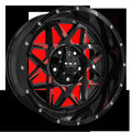 HD Offroad Caliber 20x10 -25 5x127/5x139.7mm 78.1mm Gloss Red&BK/Milled Face
