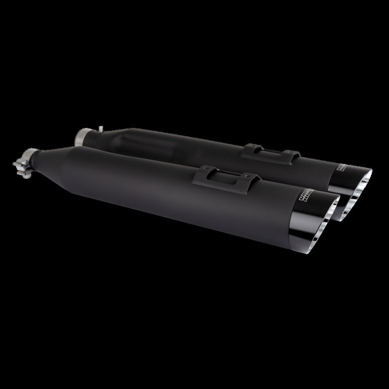 Vance & Hines HD M8 Touring Razorback 450 Slip-on Exhaust - Wrinkle Black