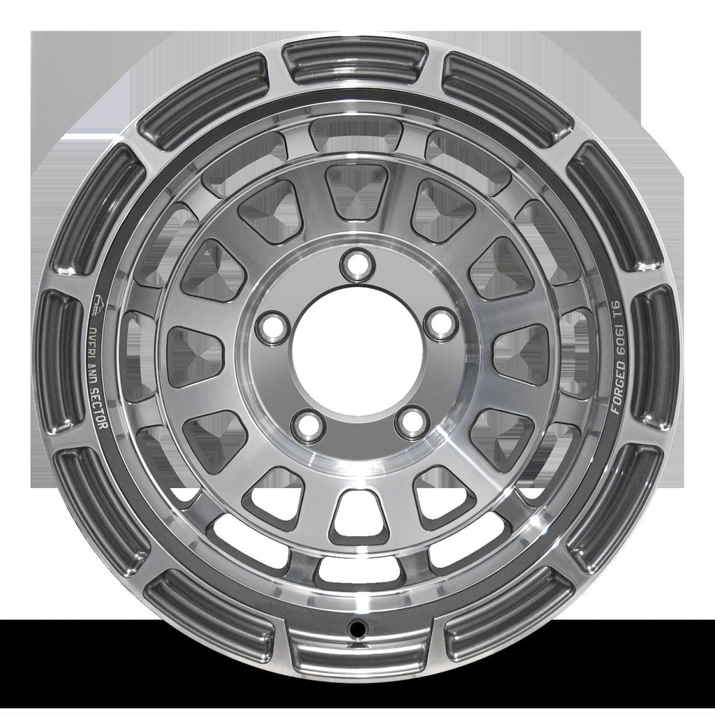Overland Sector Badlander Forged 17x9 +0 5x139.7mm 108mm Gloss Gun Metal Machined Face