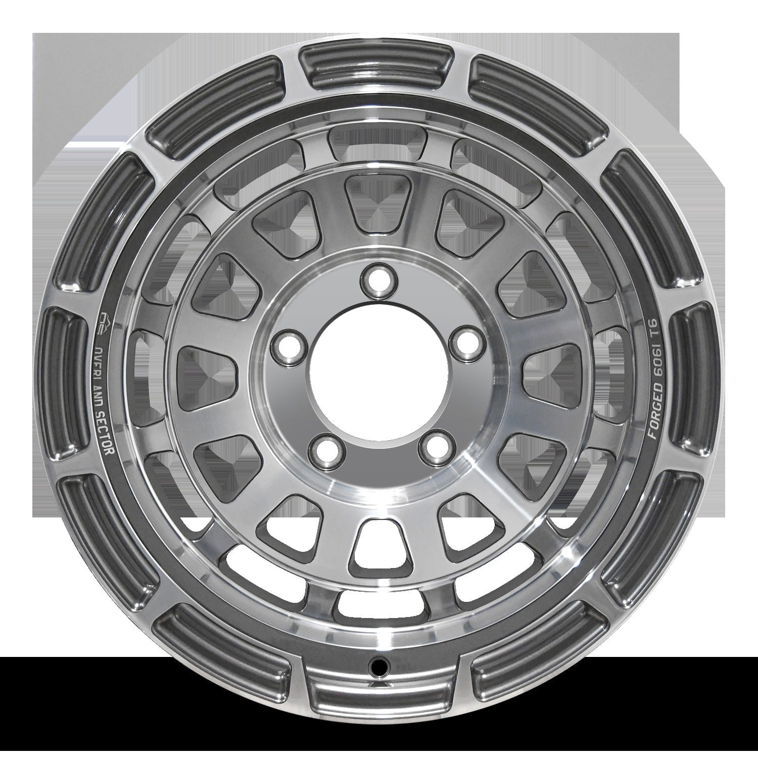 Overland Sector Badlander Forged 17x9 +0 5x139.7mm 108mm Gloss Gun Metal Machined Face