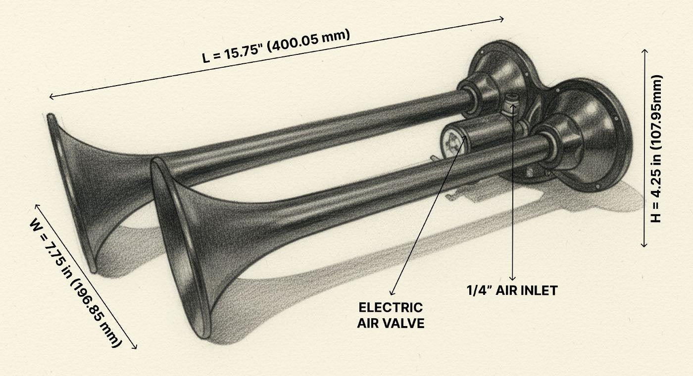 2-Chime Air Horn Kit