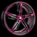 HD Wheels Fly Cutter 18x8 +35 5x114.3mm 73.1mm Gloss Pink&BK/Machined Face