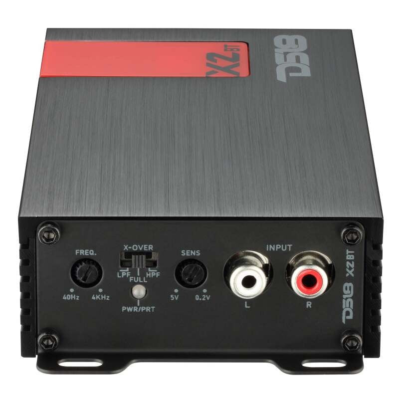 DS18 2-Chnnl 380 at 4ohm Bridge 2x230 at 2ohm 2x140 at 4ohm Watts RMS Built-in BT Audio Receiver