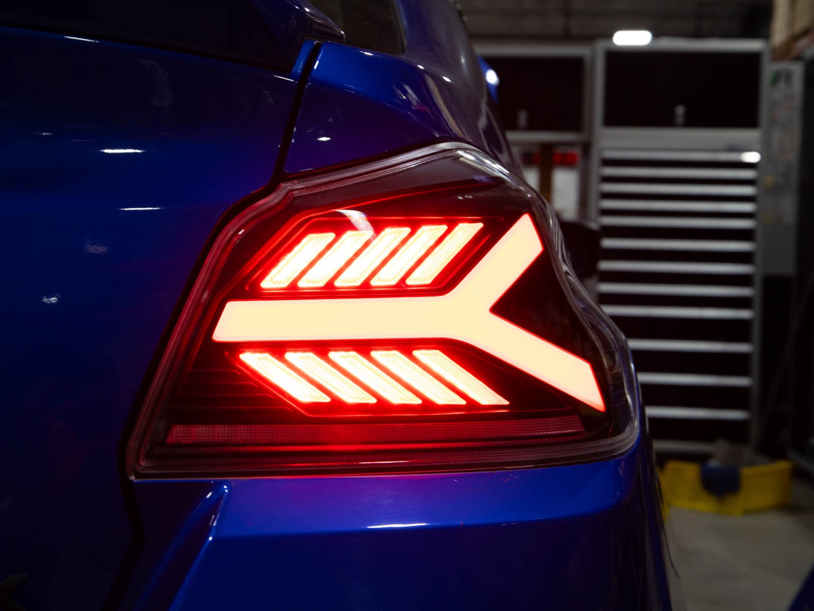 OLM Y-Spec LED Taillights (Clear Lens Red Optic) - 2015-2021 WRX / STI