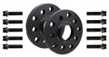 15mm Audi/VW Wheel Spacer Kit (57.1mm) w/10 Black Extended Wheel Bolts (Pair, 2 Wheels)