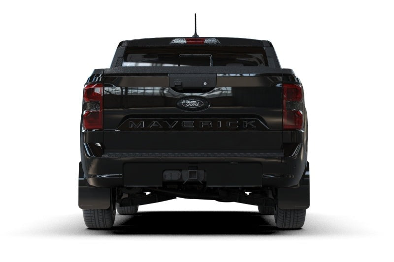Rally Armor 22-26 Ford Maverick Black Mud Flap - Metallic Black Logo