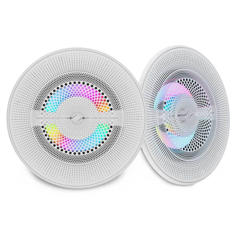 DS18 8in 2-Way 175 Watts RMS 4ohm Digital LED Lights Bullet Tweeter White