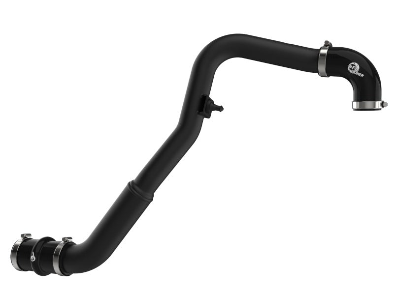 aFe BladeRunner 2in to 2-1/2in Aluminum Hot Charge Pipe Black Ford F-150 24-26 V6-2.7L (tt)