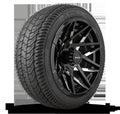 HD Golf Wheel & Tire Package ( 1pc ) 14x7.0 Canyon Black Milled Face w ( 1pc ) 205/40-14 All Season Tire