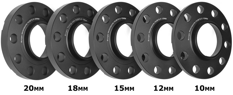 Mini Cooper R60 Countryman & R61 Paceman Wheel Spacers by BMS w/10 Black Extended Wheel Bolts (Pair, 2 Wheels)