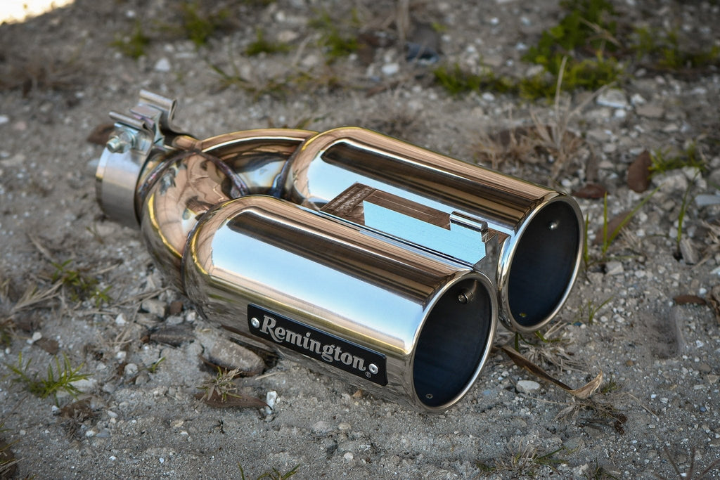 Remington® Off-Road Edition "Double Barrel" Polished Universal Exhaust Tips