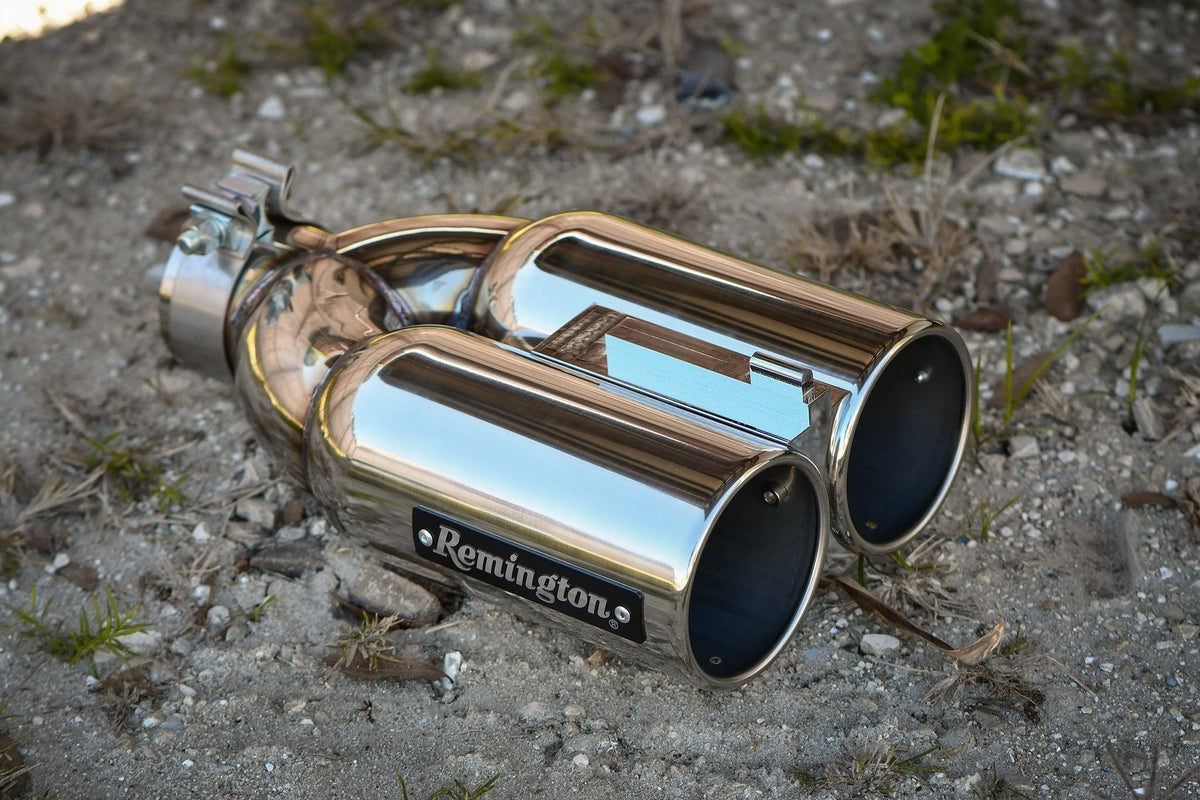 Remington® Off-Road Edition "Double Barrel" Polished Universal Exhaust Tips