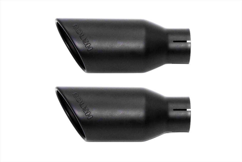 Roush 15-24 Ford F-150 5.0L 4in Black Exhaust Dual Tips - Pair