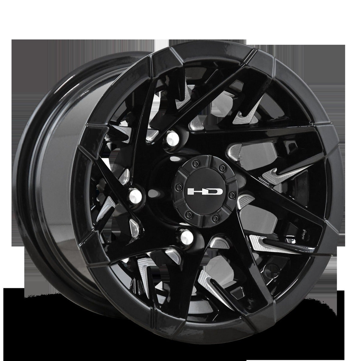 HD Golf Canyon 10x7 -14 4x101.6mm 68.2mm Gloss Black/Milled Face