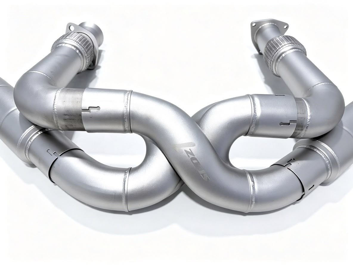 SPDZ1 C8 Corvette Z-Flow Race Exhaust – 3D-Printed High-Flow Z-Pipe | Carbon Fiber Quad Tips | 20% Lighter