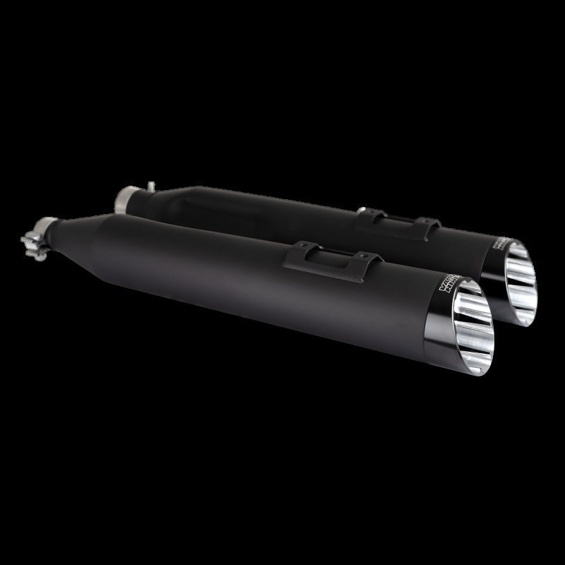 Vance & Hines HD M8 Touring Razorback 450 Slip-on Exhaust - Wrinkle Black